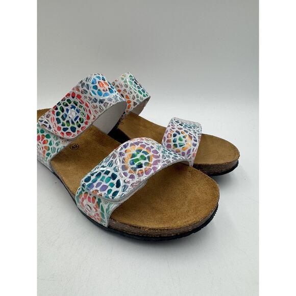 NEW Eric Michael LIAT Women's Dress Sandal White Mosaic EU Size 42 Medium NIB - Picture 2 of 11
